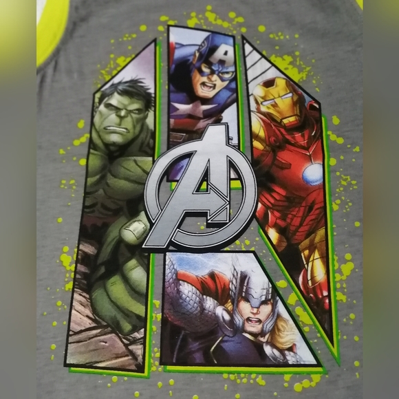 🔥SALE🔥 Avengers Hulk Captain America Ironman 2 Pc Pajamas Set NWT Sz 5, 6X - Picture 3 of 9